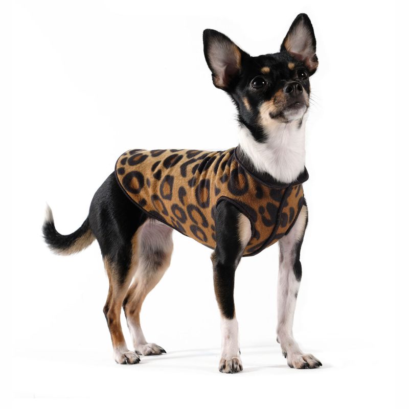 Hundepullover Goldpaw Double Stretch Fleece Leopard/schwarz.